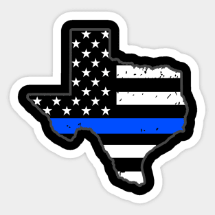 Texas Thin Blue Line - Police Officer Gift - Texas Ranger Sticker